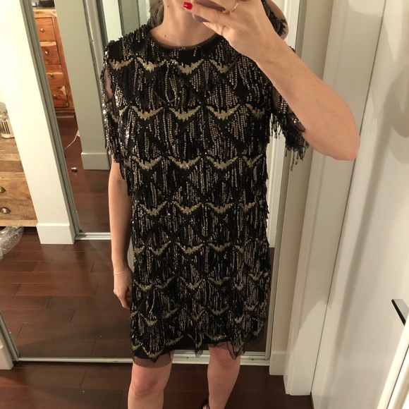 NWT Zara fringe and sequence party dress - Picture 3 of 8